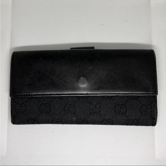 Gucci Long Wallet Black in Preowned / Used Condition - Picture 2 of 8